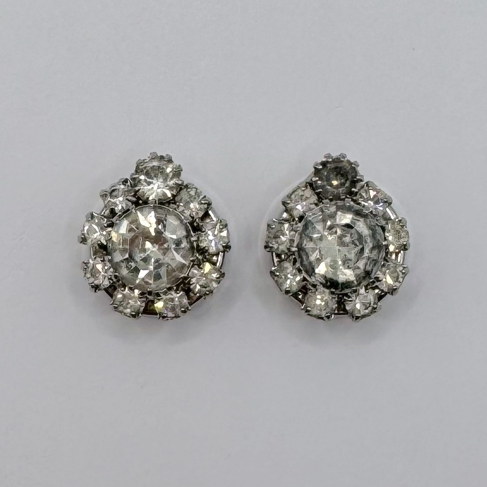 VINTAGE Crystal Button Covers - Set of 2 - Picture 9 of 14